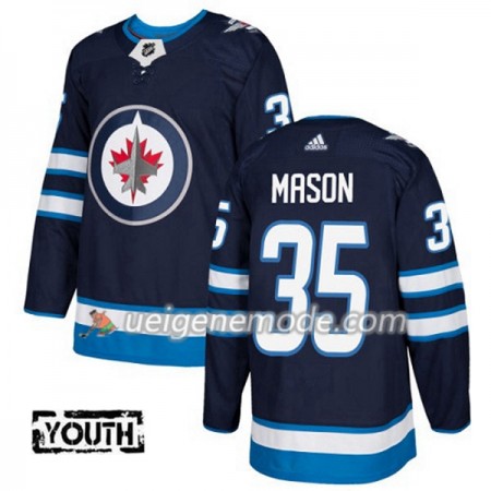 Kinder Eishockey Winnipeg Jets Trikot Steve Mason 35 Adidas 2017-2018 Marineblau Authentic